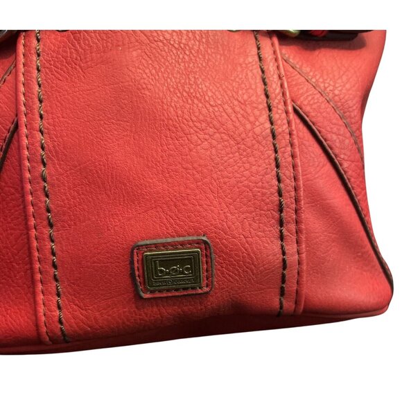 B.O.C. Red Faux Leather Crossbody Shoulder Bag Buckle Detail - Picture 2 of 9